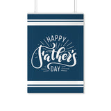 Father's Day Navy and White Stripes Poster