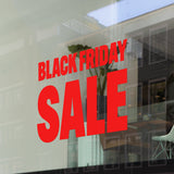 Computer cut self adhesive vinyl lettering "Black Friday Sale" Window Decal