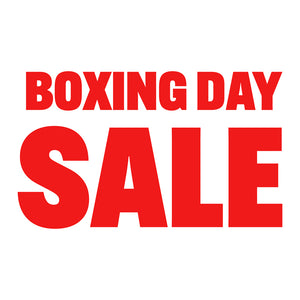 Computer cut self adhesive vinyl lettering "Boxing Day Sale" Window Decal