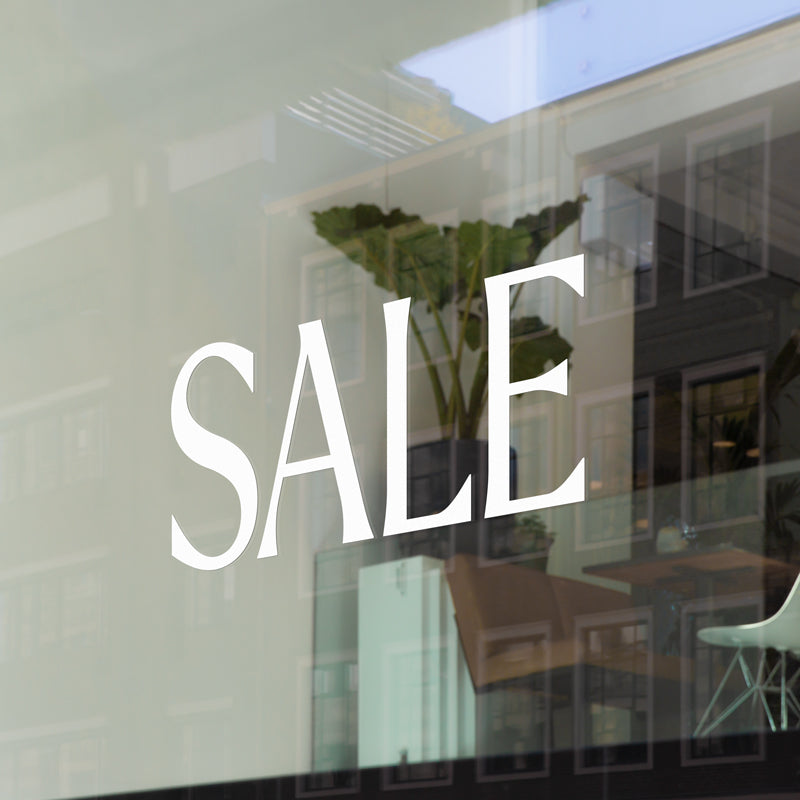 Sale Shop Vinyl Sticker Window Lettering Wall art sign Front design exterior Sale Shop Vinyl Sticker Window Lettering Wall art sign Front design exterior