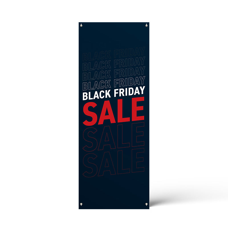 Black Friday Repeated X Banner Poster