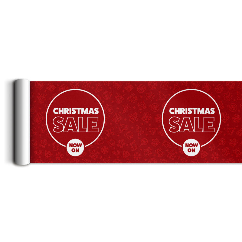 Christmas Red Pattern Poster Rolls (window valance)
