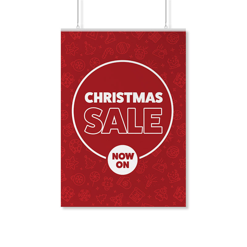 Christmas Red Pattern Poster