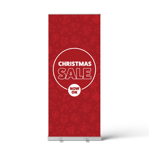 Christmas Red Pattern Pull Up Banner