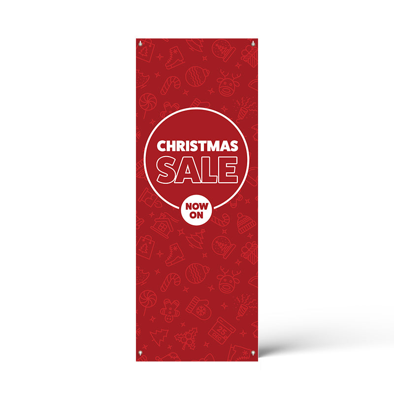 Christmas Red Pattern X Banner Poster