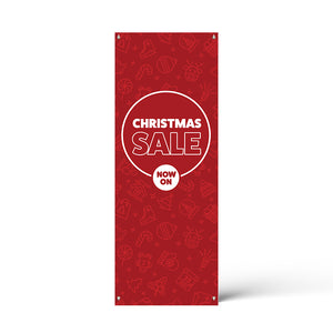 Christmas Red Pattern X Banner Poster