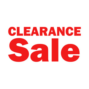 Computer cut self adhesive vinyl lettering "Clearance Sale" Window Decal