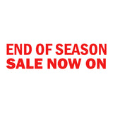 Computer cut self adhesive vinyl lettering "End Of Season Sale" Window Decal