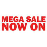 Computer cut self adhesive vinyl lettering " Mega Sale" Window Decal