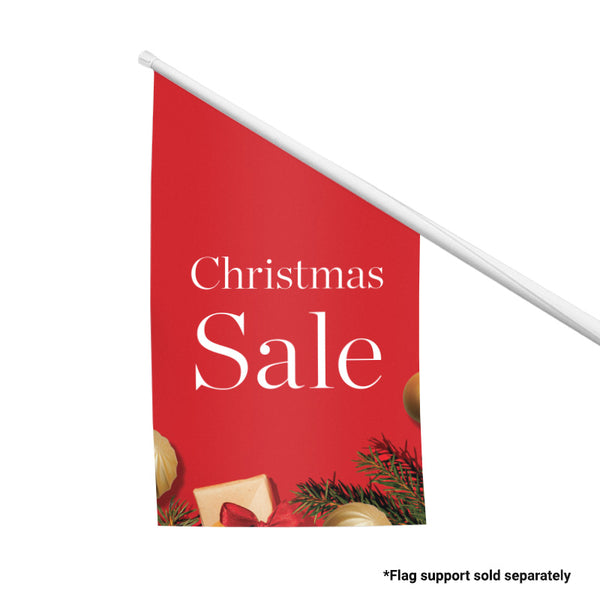 Christmas Red and Gold Flag