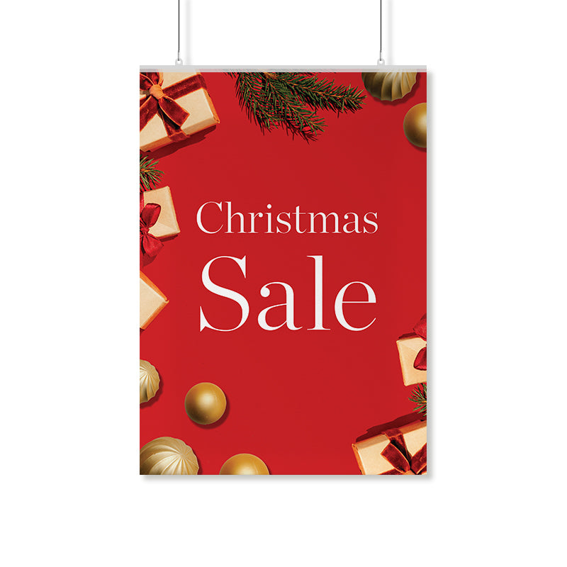 Christmas Red and Gold Sale Poster