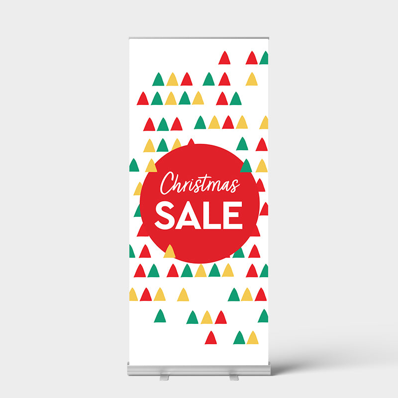 Christmas Repeating Trees Pull Up Banner