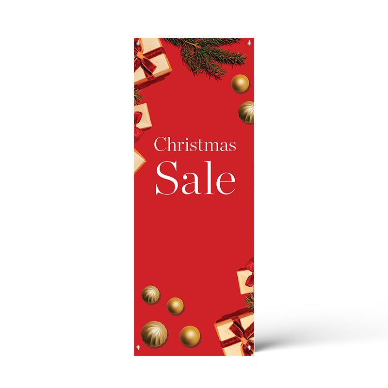 Christmas Red and Gold X Banner Poster
