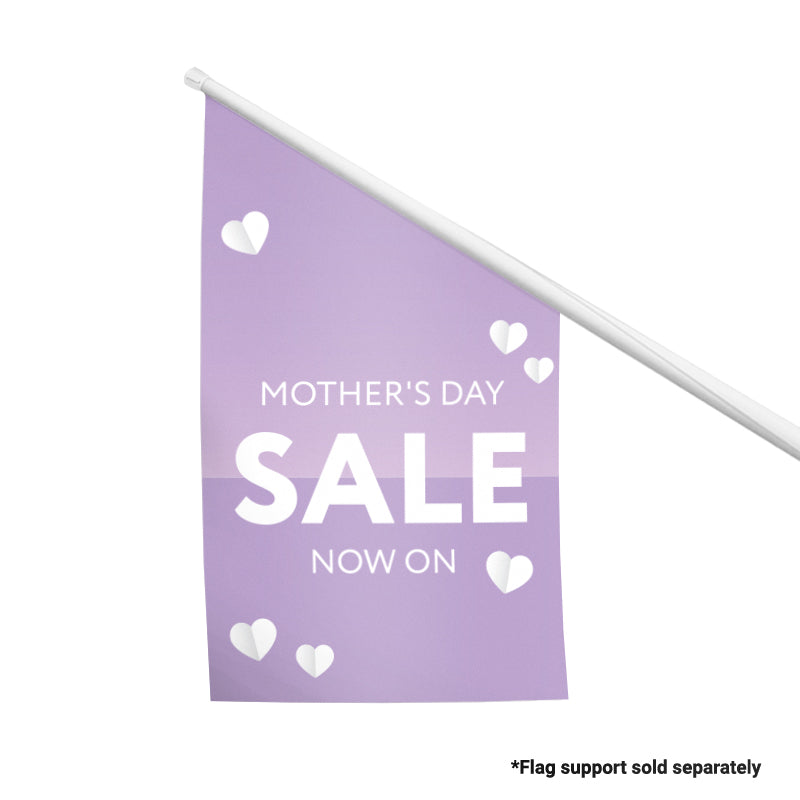 Mother’s Day White Hearts Flag