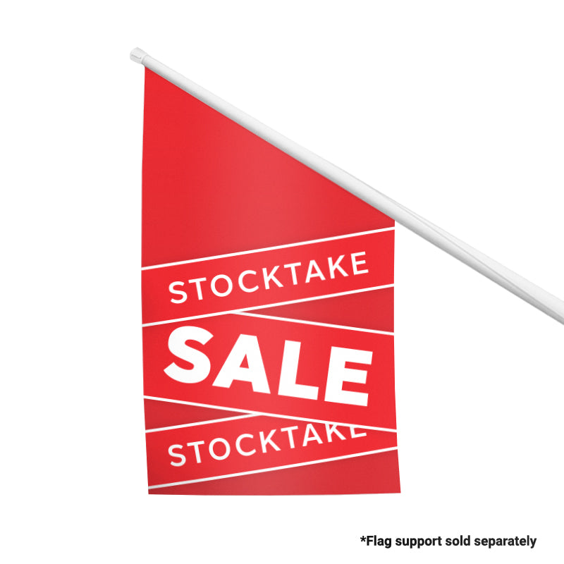 Stocktake Red Banners Flag
