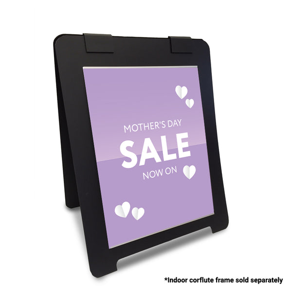 Mother’s Day White Hearts A Frame Poster Inserts