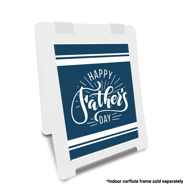 Father's Day Navy and White Stripes A Frame Poster Inserts