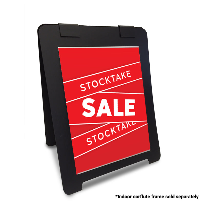 Stocktake Red Banners A Frame Poster Inserts