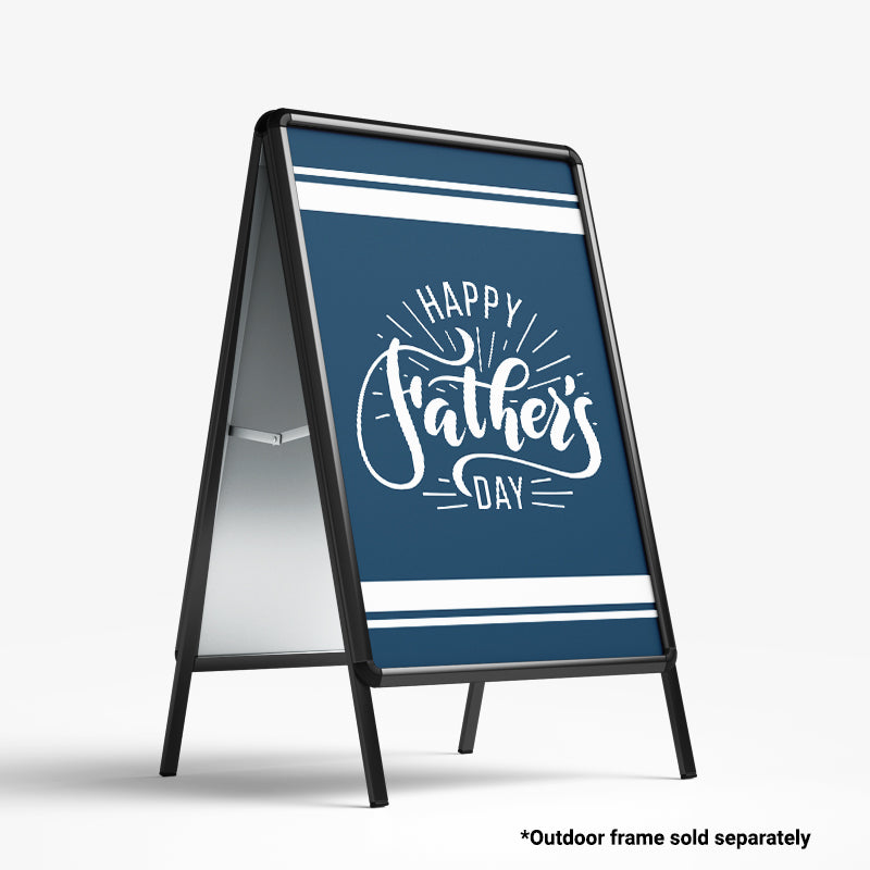 Father's Day Navy and White Stripes A Frame Poster Inserts