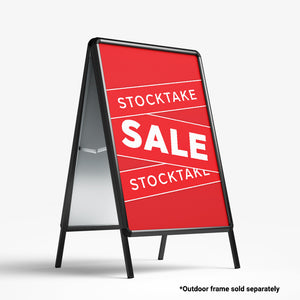 Stocktake Red Banners A Frame Poster Inserts