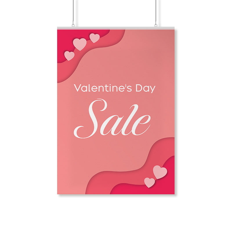 Valentine’s Day Paper Hearts Poster