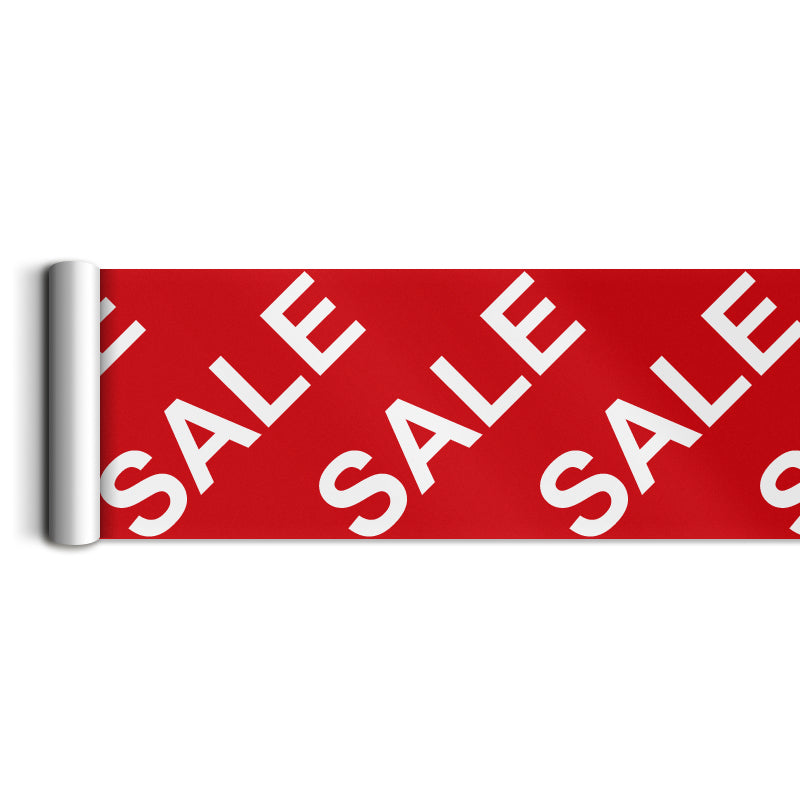Sale Red & White Poster Rolls (window valance)