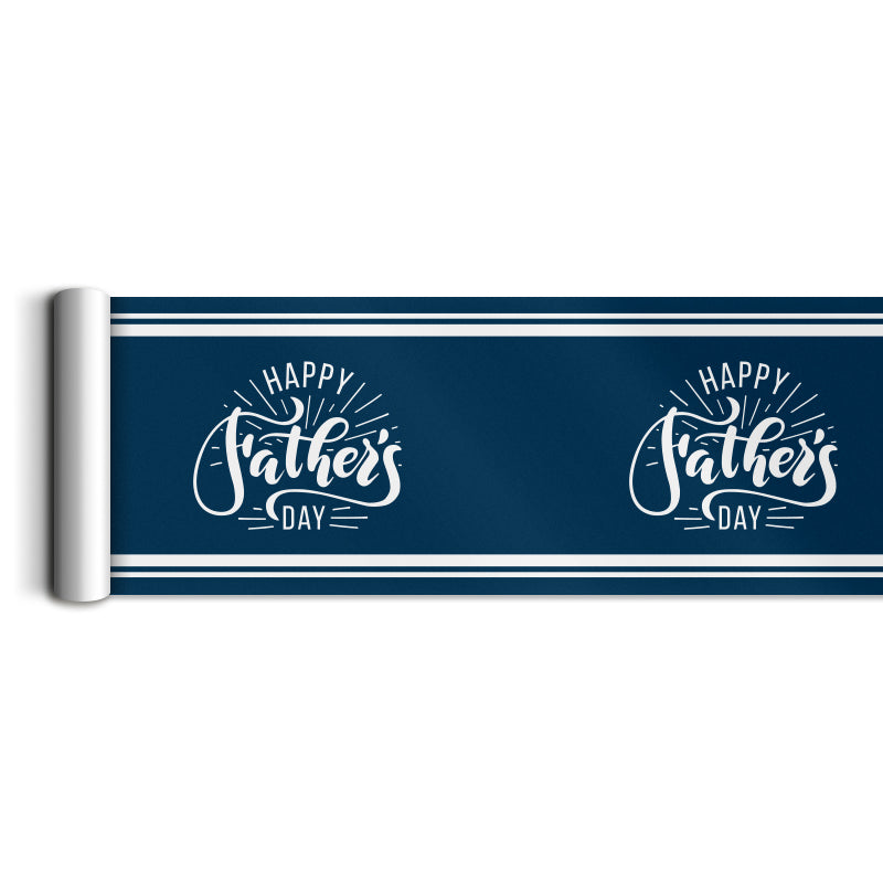 Father's Day Navy and White Stripes Poster Rolls (window valance)