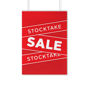 Stocktake Red Banners Poster