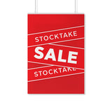 Stocktake Red Banners Poster