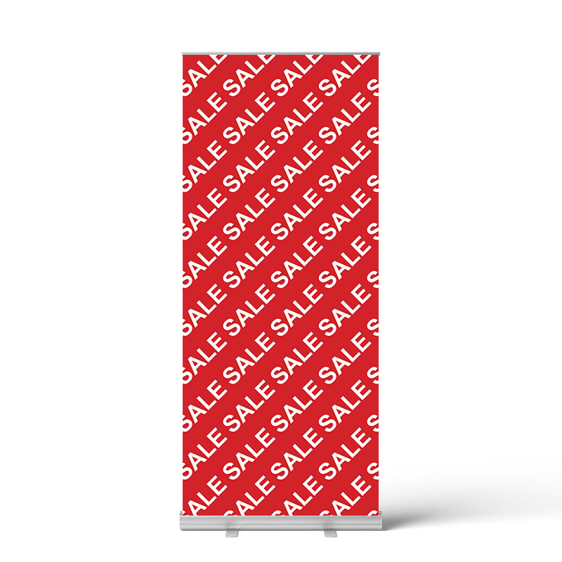 Sale Red & White Pull Up Banner