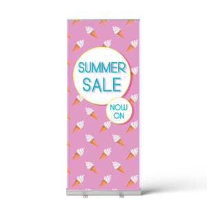 Summer Ice Cream Pull Up Banner