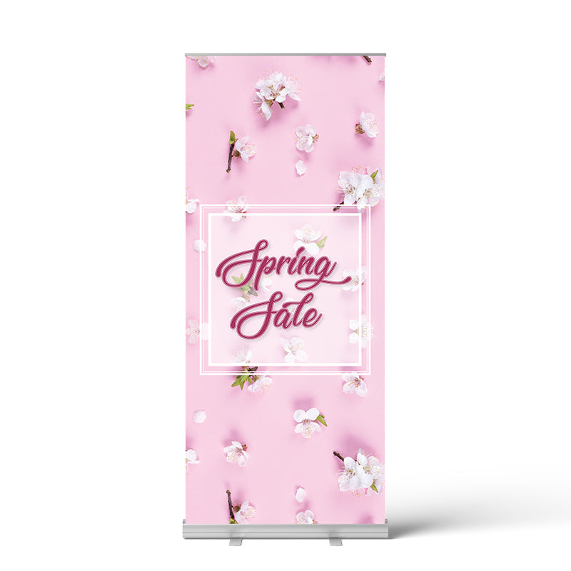 Spring Pink Blossoms Pull Up Banner
