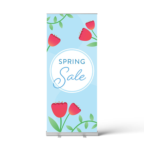Spring Flowers Pull Up Banner