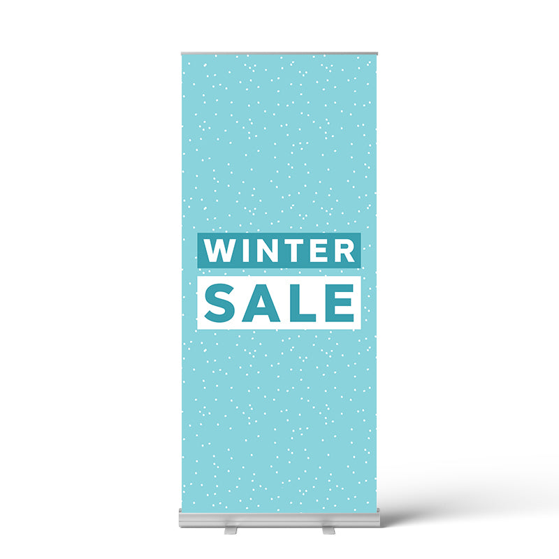 Winter Snow Pull Up Banner