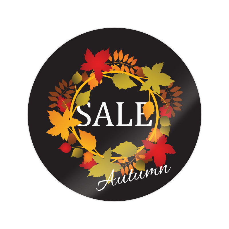 Autumn Wreath Window Cling