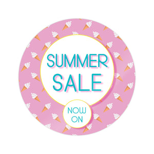 Summer Ice Cream Window Cling