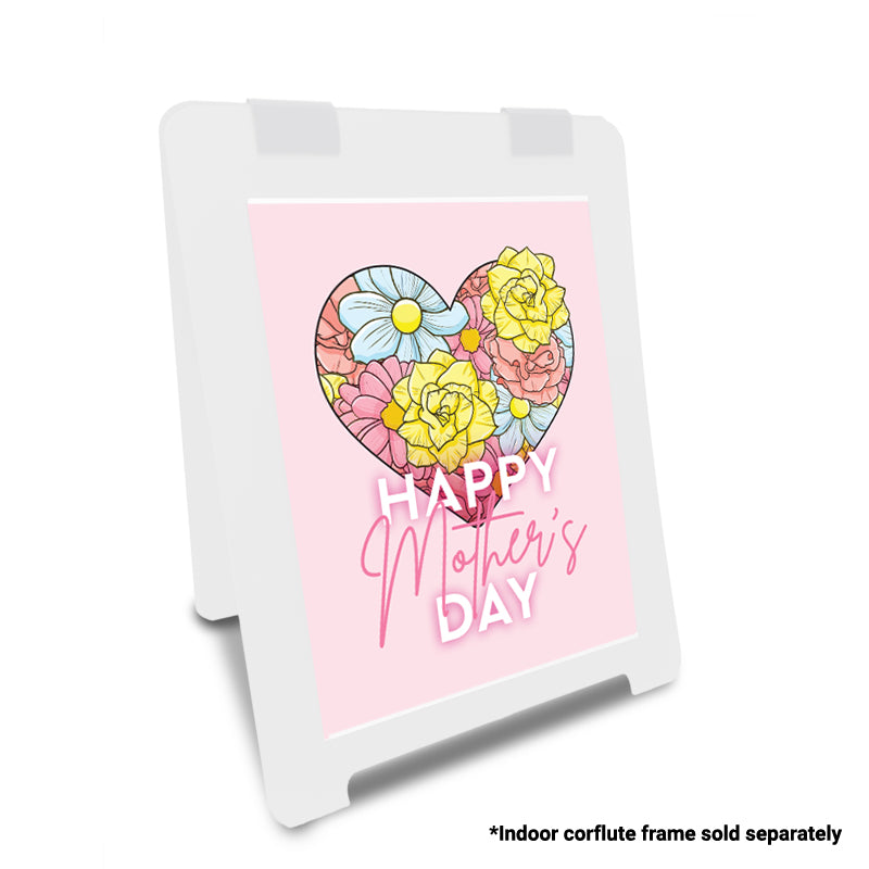 Mother’s Day Bloomed Heart A Frame Poster Inserts