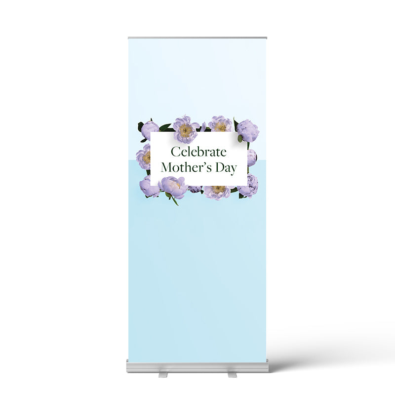 Mother's Day Flowering Celebrations Pull Up Banner