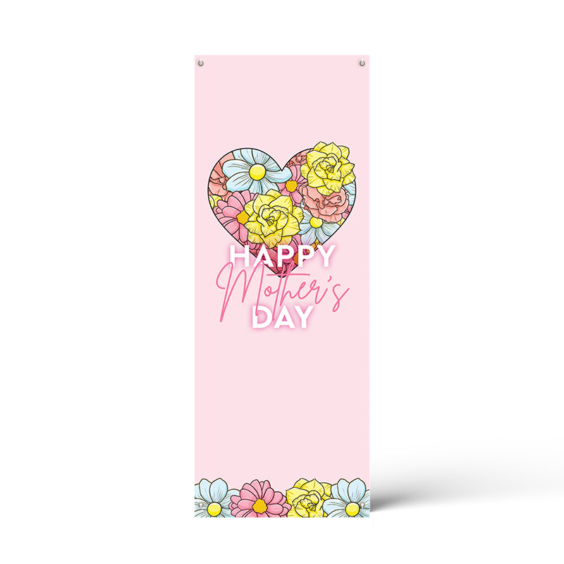 Mother's Day Bloomed Heart X Banner Poster