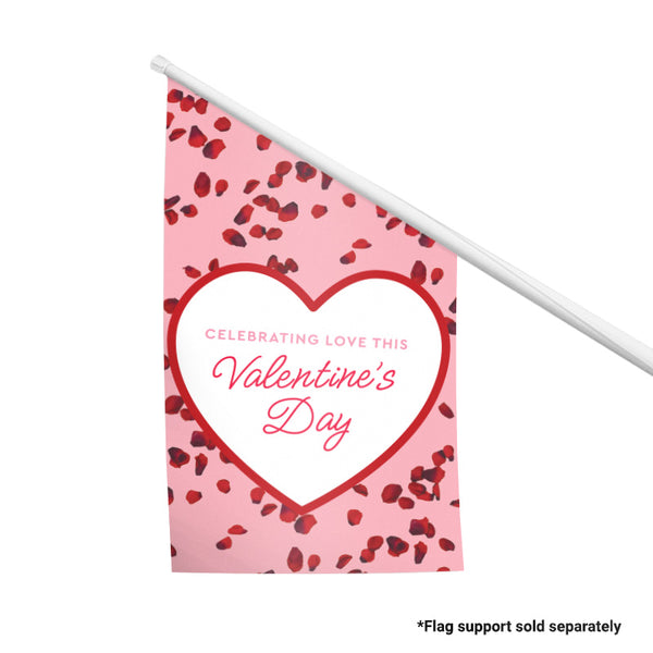 Valentine's Day Rose Petals Flag