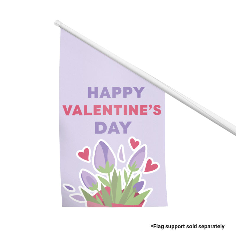 Valentine's Day Tulip Bouquet Flag