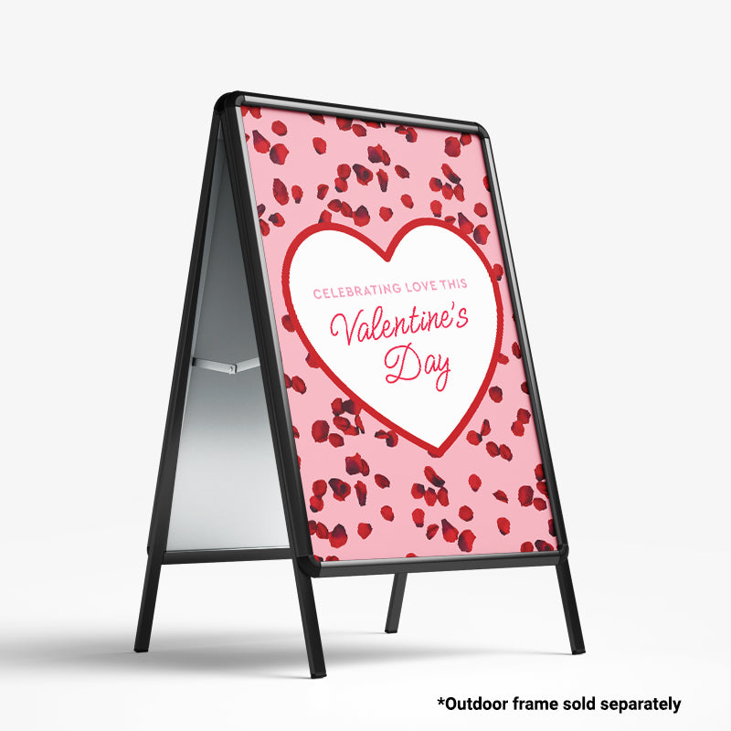 Valentine's Day Rose Petals A Frame Poster Inserts