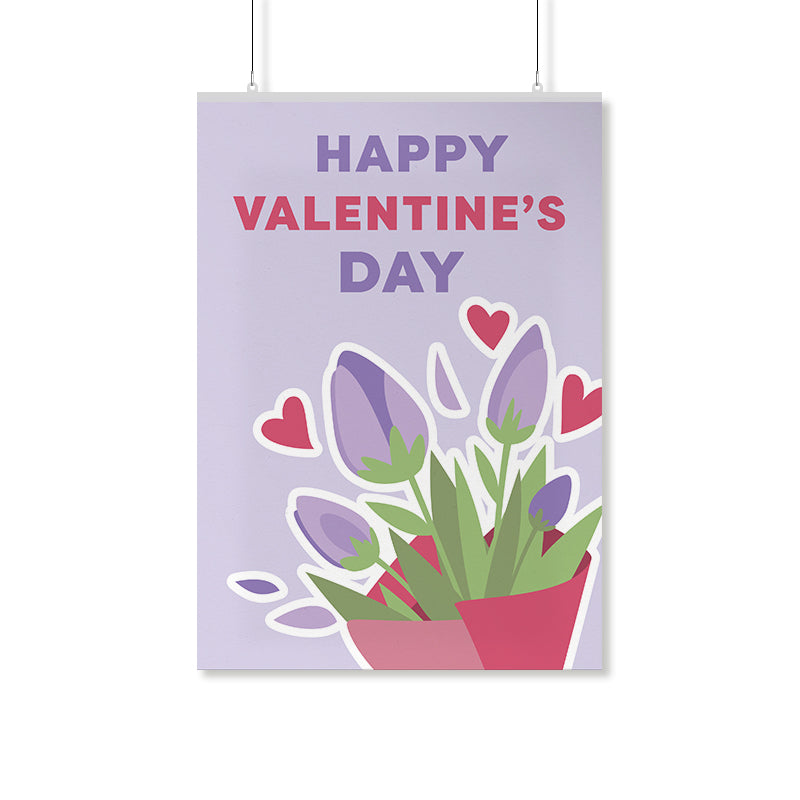 Valentine's Day Tulip Bouquet Poster