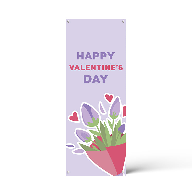 Valentine's Day Tulip Bouquet X Banner Poster