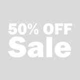 Computer cut self adhesive vinyl lettering "50% Off Sale" Window Decal